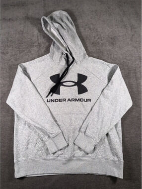 Under Armour Men's Loose Fit Gray Pullover Hoodie Sweatshirt Large
